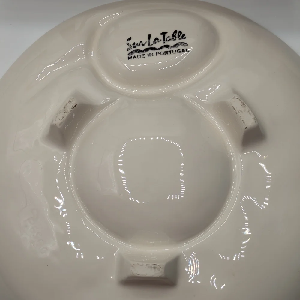 Sur La Table White Floral Artichoke Serveware Plate, Replacement Piece